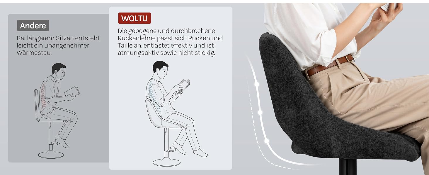 Seiten mit technischen Anleitungen mit Übungsdiagrammen und Abbildungen, im Hintergrund die Hände der Person beim Einstellen der schwarzen Fuß- oder Beinstütze.