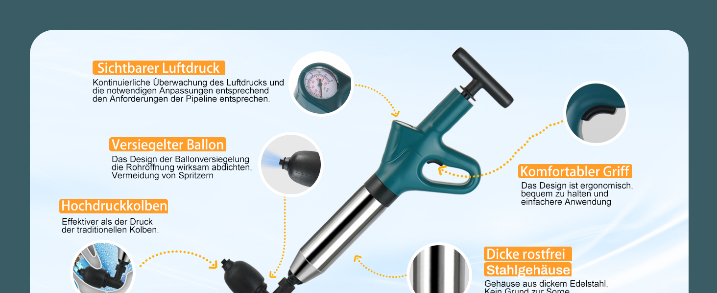 Verde azulado y plateado con accesorios. Incluye manómetro, mango ergonómico y regulador de vapor ajustable. Se muestran varias boquillas y cepillos para diversas tareas de limpieza.