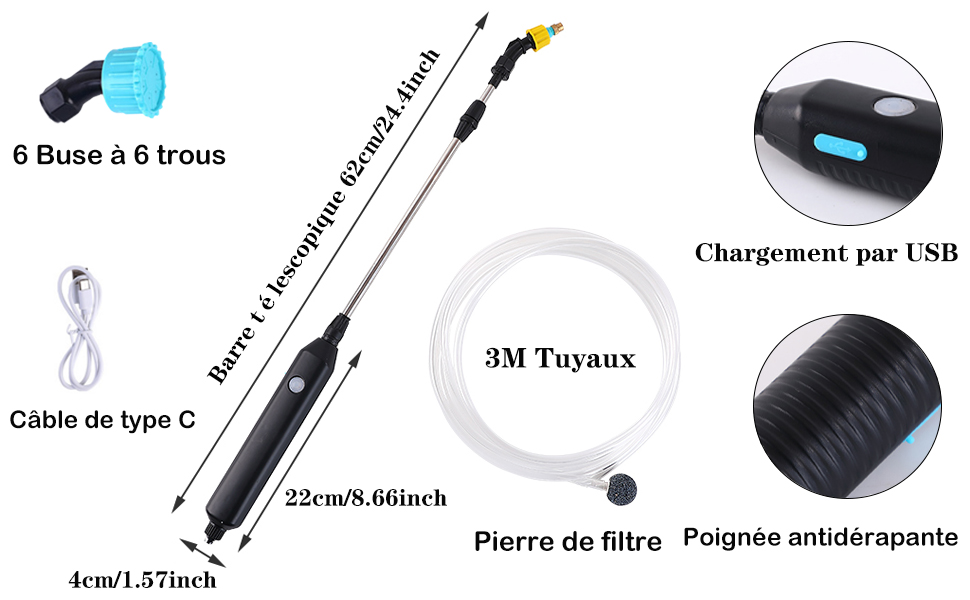 Pulverizador eléctrico para jardín