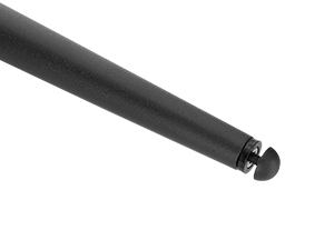 a close up of the handle of a plastic umbrella