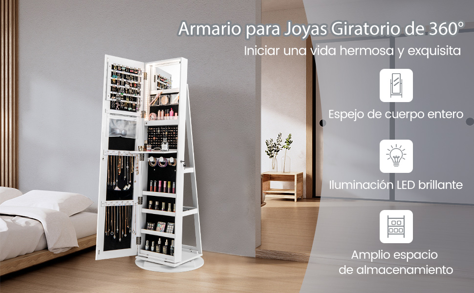 Armario para Joyas Giratorio 360°