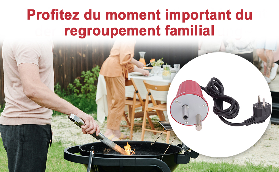 FD801B ABS Barbecue Rotateur Moteur Gril Machine Électrique Extérieur Barbecue
