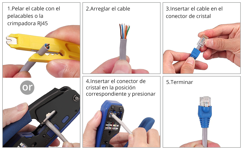 Herramienta de trinquete RJ45