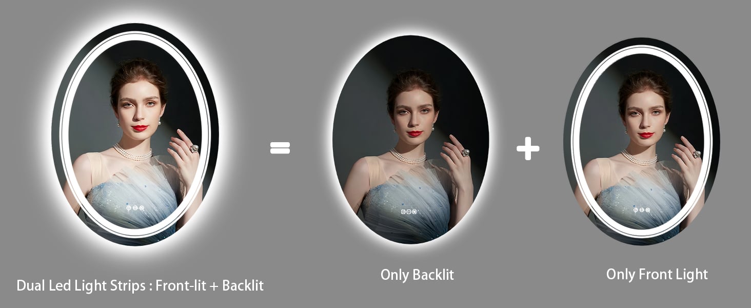 LUVODI specchio bagno led specchio led bagno specchio rotondo bagno specchio retroilluminato bagno