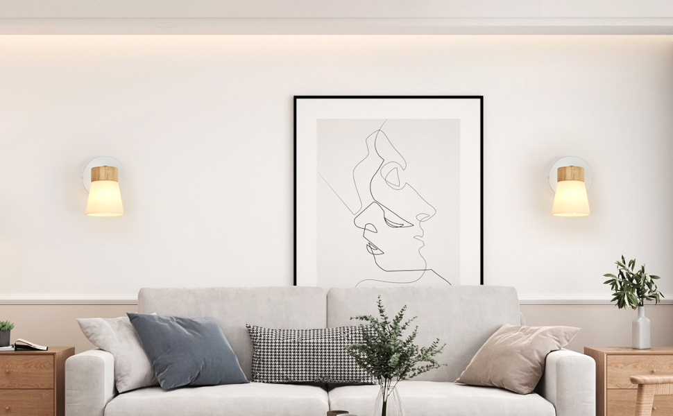 Applique murale interieur led oppladbare avec dtecteur de mouvement 3 mode  de luminosit lampe murale sans fil portative pour chambre le Salon Couch