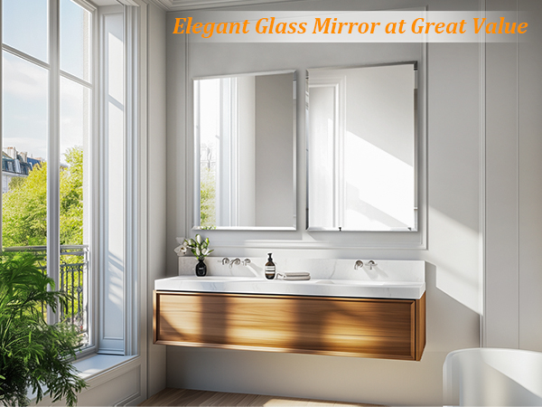 Artloge Specchio da Parete ingresso Rettangolare Specchio Bagno Senza cornice Decorativo Modern
