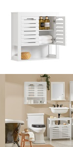 Armario Baño Con Pie Mueble Auxiliar Para Baño Con 2 Puertas Blanco 76 X 30  X 80 Bzr50-w Sobuy Es con Ofertas en Carrefour