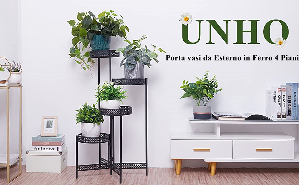 unho Porta vasi da Esterno in Ferro 4 Piani