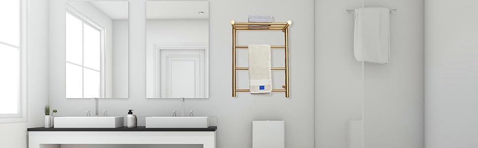 Sèche-Serviette Électrique Or