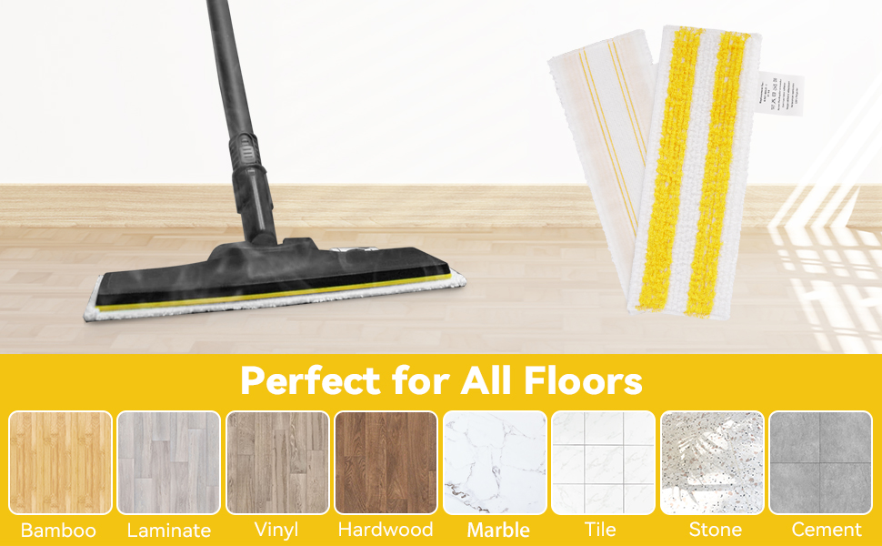 Chiffons de Rechange en Microfibre Compatible avec Karcher Easyfix SC 1, SC 2, SC 3, SC 4, SC 5