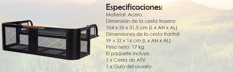  Cesta de Carga para ATV/UTV
