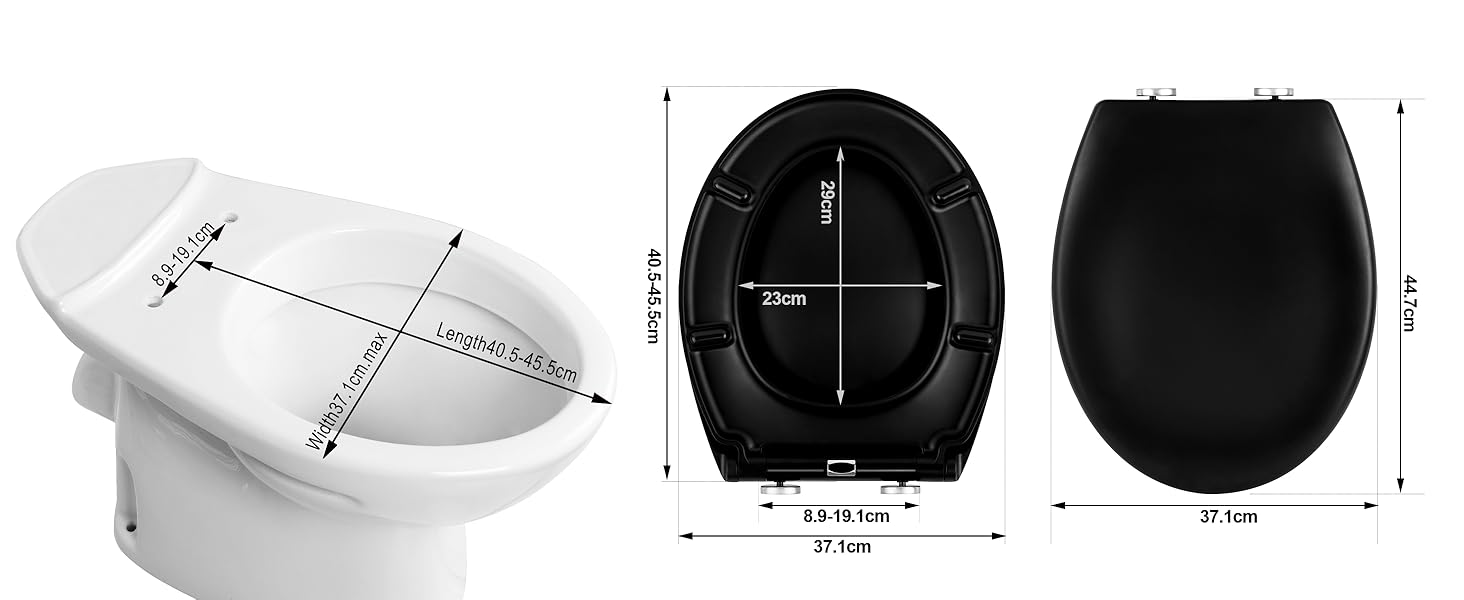 WOLTU Copriwater, Sedile WC Bianco Opaco con Chiusura Ammortizzata e  Cerniere Regolabili a 360°, Tavoletta WC per Montaggio dall'Alto e dal  Basso, Copri WC Ovale in Duroplast a Sgancio Rapido : 