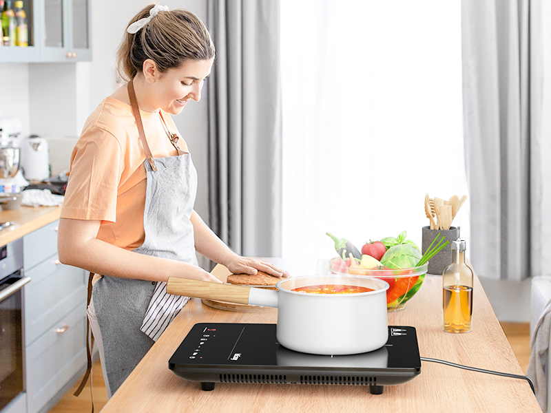 cocina de inducción de una sola cabeza