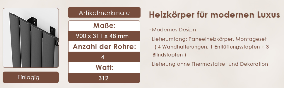 Heizkörper flach klein