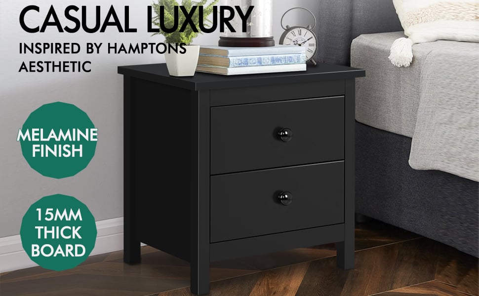 Fly ® Pure Solid Wood Bedside Table White Oak Drawer Light Table Cabinet Bedroom