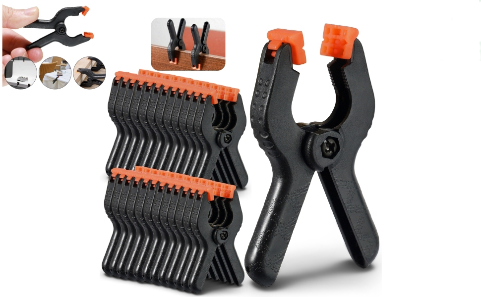 25 Pcs Spring Clamps 2 inch Heavy Duty Spring Grip Clips for Woodwork