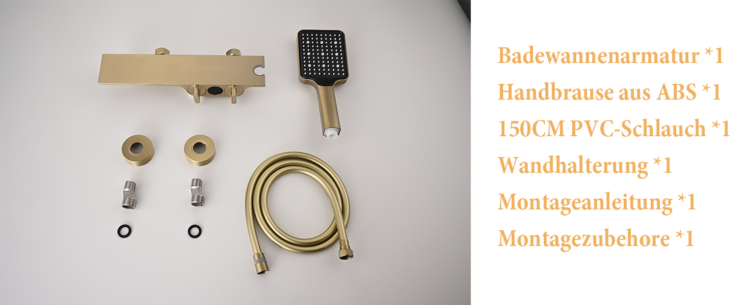 Badewannenarmatur mit Handbrause 