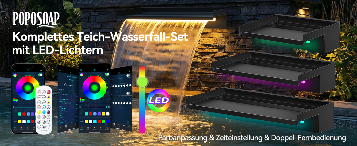 Komplettes Wasserfall-Set