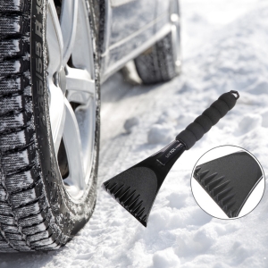 ice scraper, car accessories, good visibility, road safety, light, comfortable handle