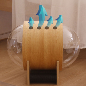 Capsule Cat House Indoor, Cat Bed Cat Cave Made of MDF and Acrylic Glass, Dog Bed Pet Bed