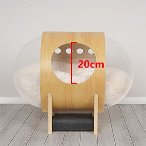 Capsule Cat House Indoor, Cat Bed Cat Cave Made of MDF and Acrylic Glass, Dog Bed Pet Bed