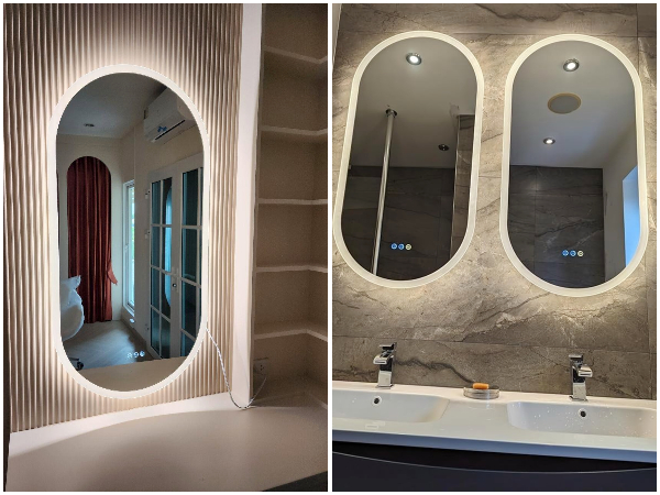 LUVODI Specchio Bagno Retroilluminato LED Ovale