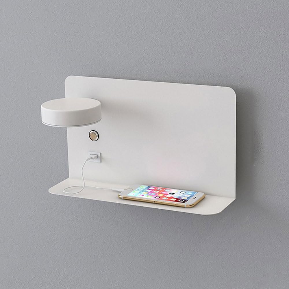 Applique multifunzione per comodino camera da letto lato destro caricatore wireless usb - 5BA1