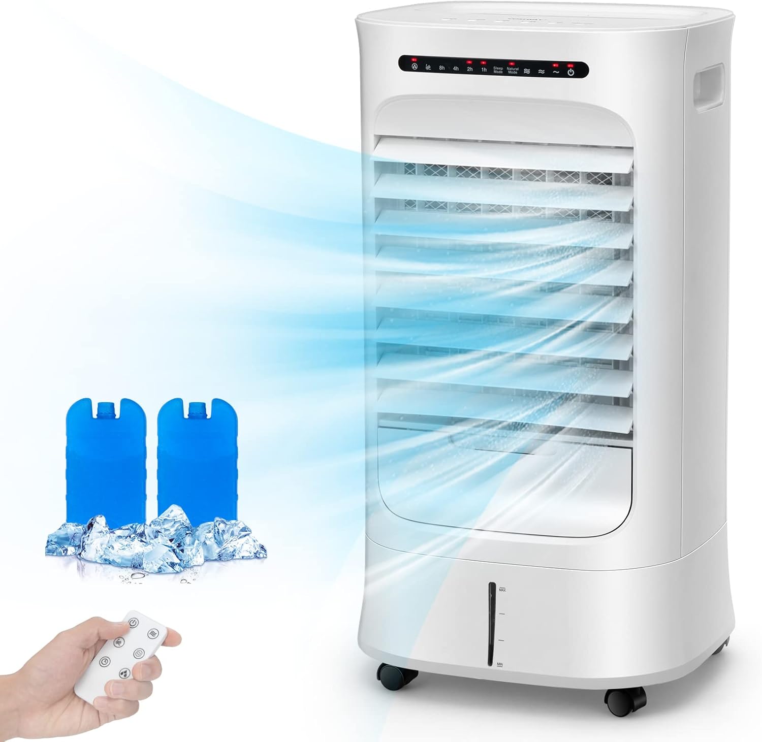 COSTWAY Rafraîchisseur D'Air Mobile 4 En 1 65W Réservoir 20L Ventilateur Humidificateur Oscillation 40° 3 Modes 4 Vitesses Minuterie 7,5H, 2 Glacières Inclus -Climatiseur Et Ventilateur AAHKMJXYDAFdJAOAIMEbOAchlkWZ0oakZn uVZ0mPidMNbILvCvspZ4oG3fPgIqc1P29QwOcbZ1q1 PuRD1mX0kThRmoMx7Jhweg5K0 G7rTLg==
