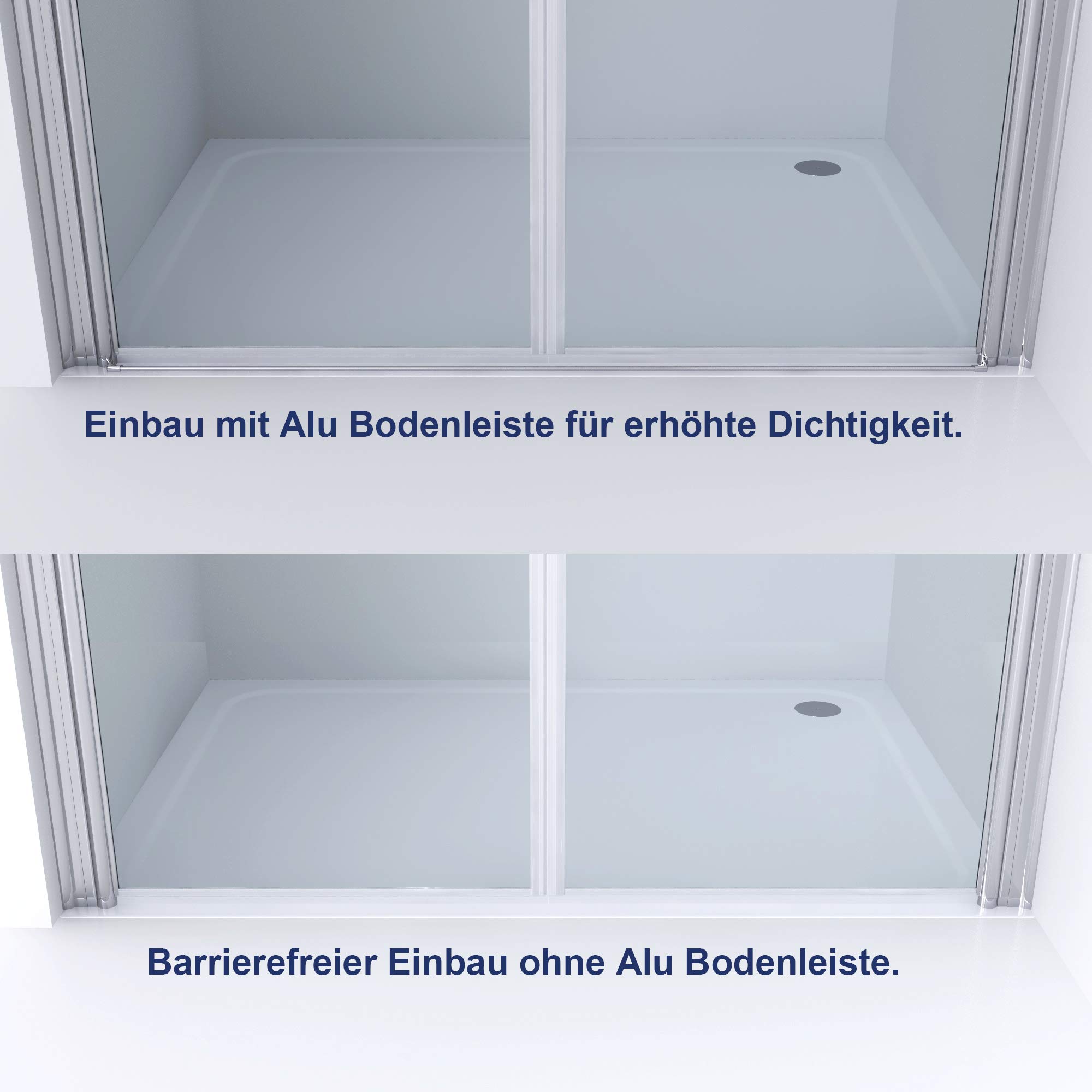 Nische Duschtür pendeltür 