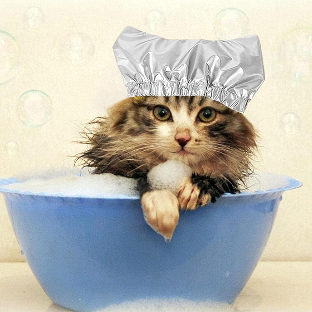 Zeizafa Bonnet De Bain Imperméable Pour Chats De Différentes