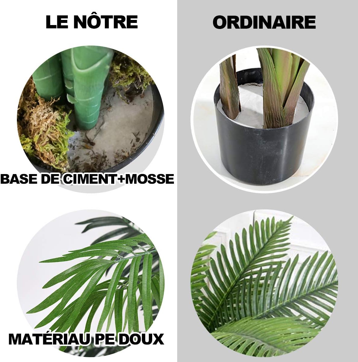 COSTWAY Plante Artificielle Déco. Interieur Palmier Aréca Avec Pot Vert Arbre/ Fleur Artificielle Pour Décoration Extérieur - H 110 Cm -Pas Cher Flore Calme Magasin AAHKMJXYDAFdJAOAIMEbOAchlkWZ0oakZn uVZ0mPidMNbILvCvspZ4oG3fPgIqc1P2G9MYP h37a 4CRJ1vFZ