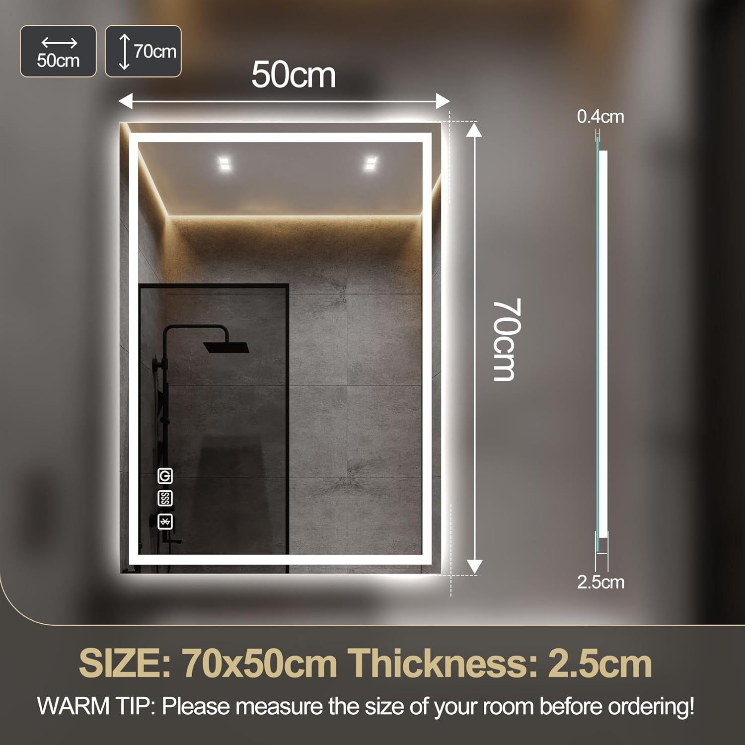 Miroir lumineux salle de bain