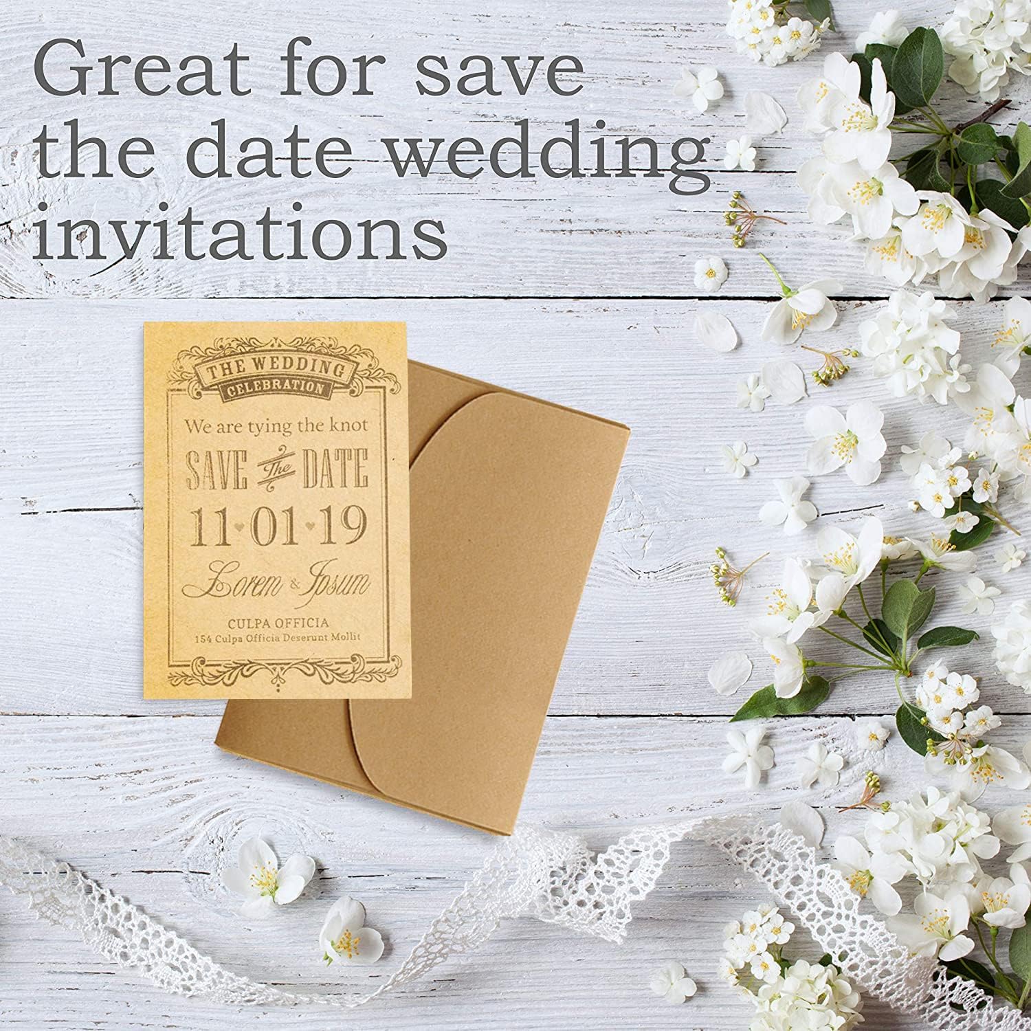 50 Pièces Papier Kraft Enveloppes,Enveloppe De Carte Postale,Creative Rétro Mignon Enveloppe En Forme De Coeur,pour Le Mariage,cadeaux De Fête D'anniversaire (16cmx10.5cm) -Mottetch Boutique