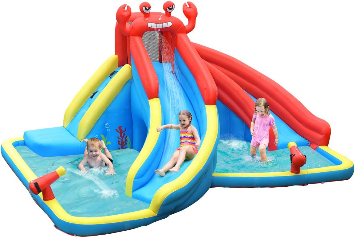 COSTWAY Château Gonflable 6 En 1 Avec Escalade Toboggan à Jet D'Eau Grande Piscine Cadre De Football/Basket-ball Sans Souffleur -Pas Cher Clair Jardin Magasin AAHKMJXYDAFdJAOAIMEbOAchlkWZ0oakZn uVZ0mPidMNbILvCvspZ4oG3fPgIqc1P2JeZtPHfeqgHoclnyX3zuhGtPln rJOy2ZAKqnfaNIFw==