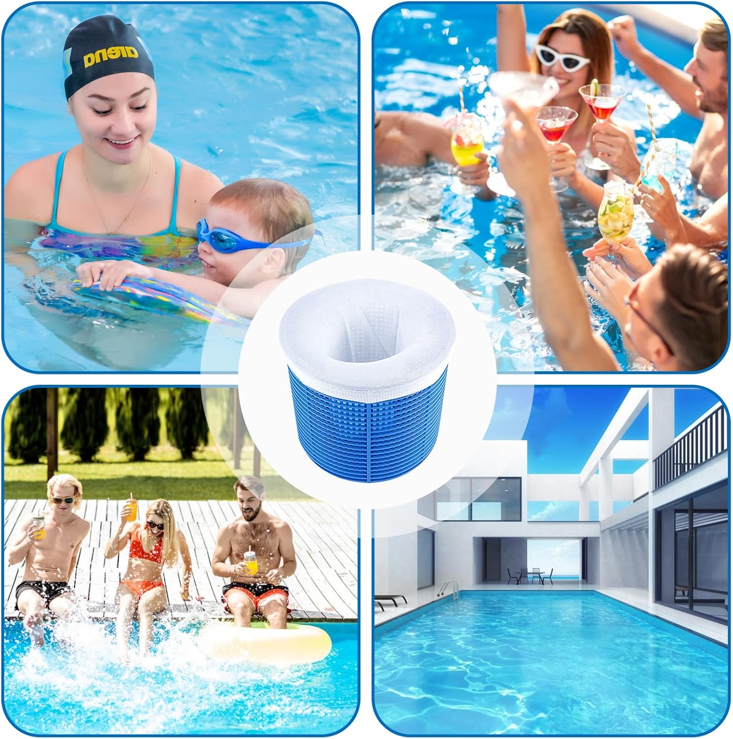 Pool Skimmer Socks,Filtre Skimmer Piscine Nylon, Chaussettes De Skimmer De Piscine Chaussettes Skimmer Reutilisable Pour Panier Skimmer Pour Peuvent Emprisonner Feuillescheveux 30pcs 88390376