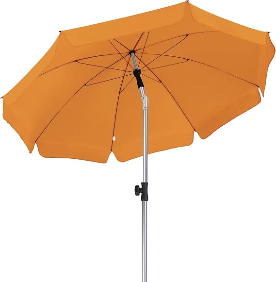LIFERUN 2x2m Garden Parasol with Tilting Function &amp; 8 Steel Ribs, Base Not Included, UV50+ Sun Protection Market Umbrella, Patio Shade for Outdoor Dining, Balcony &amp; Terrace