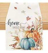 Tischläufer Herbst 40x180cm, Kürbisse Tischdecke Herbst, Tischläufer Modern/Sommer, Herbstdeko In...