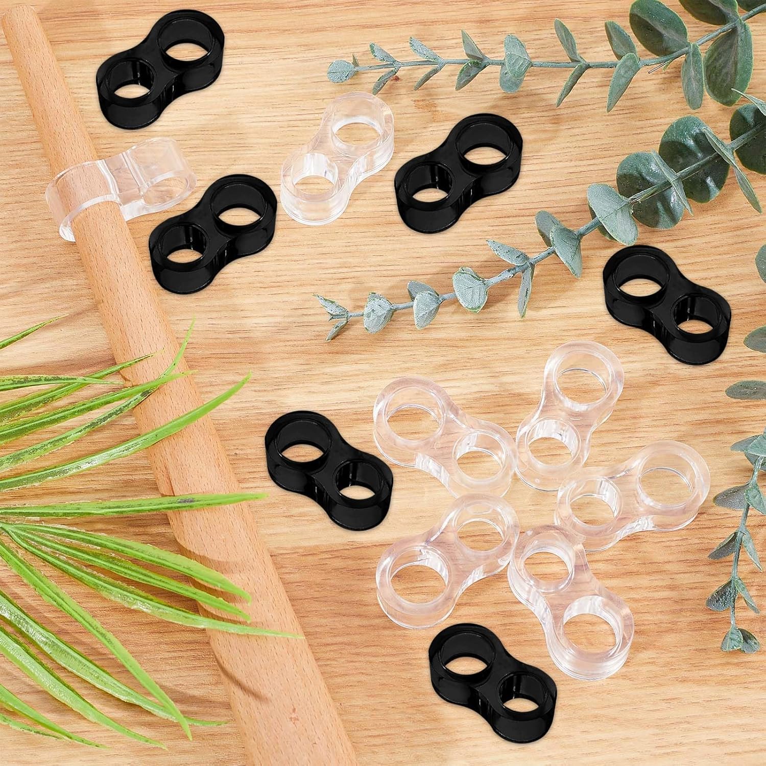 12 Pièces Cale Porte En Bois Et Butée De Porte Ronde, 2 Cale-porte En