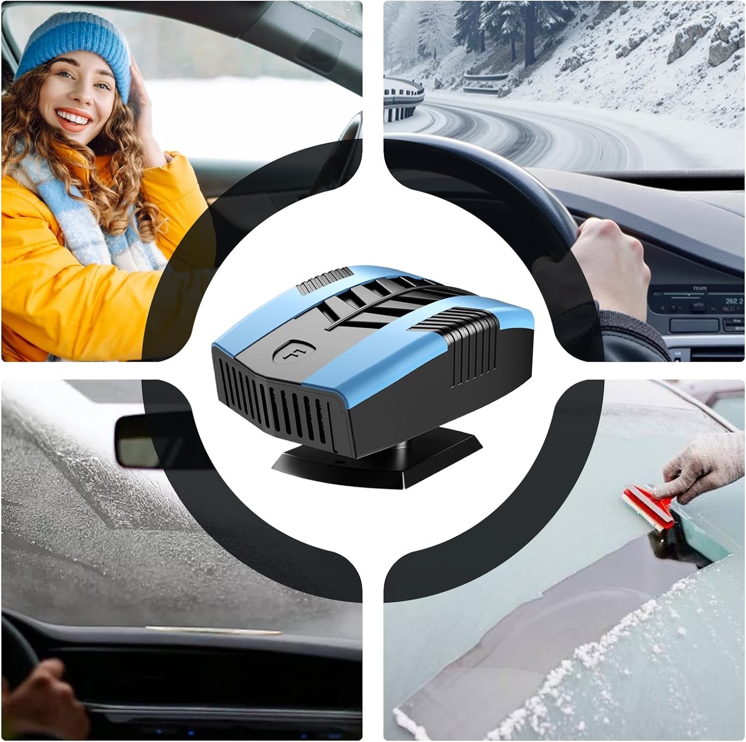 Chauffage de voiture 12V 1000W – Dégivrage rapide en 5 secondes – Préchauffage liquide de refroidissement – Faible niveau de bruit