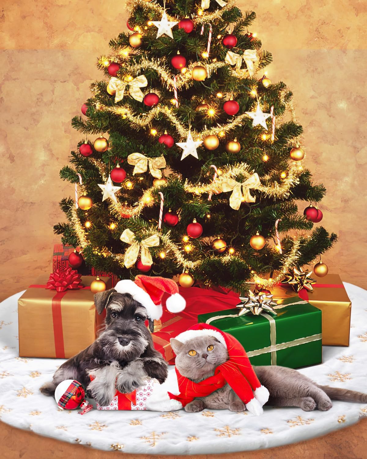 Gonna per albero di Natale da 48 pollici/120 cm per decorazioni