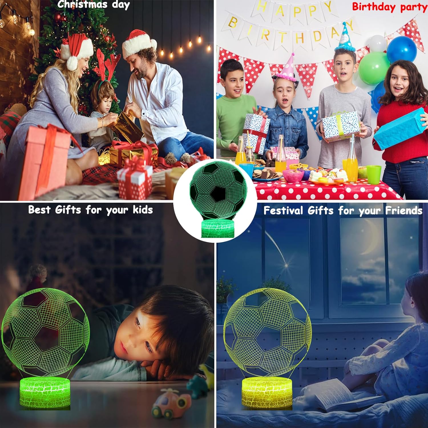 Lampada 3D A LED Novità – Illusione Auto Da Corsa, Luci Notturne Touch Con 7 Colori, Alimentazione USB, Regalo Per Bambini