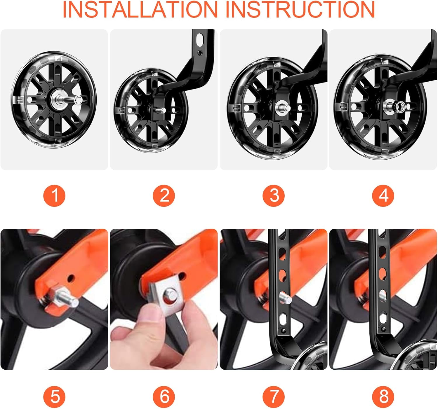 Roues Stabilisatrices Vélo Enfant - Universelles 12 à 20 Pouces - Lot De 2