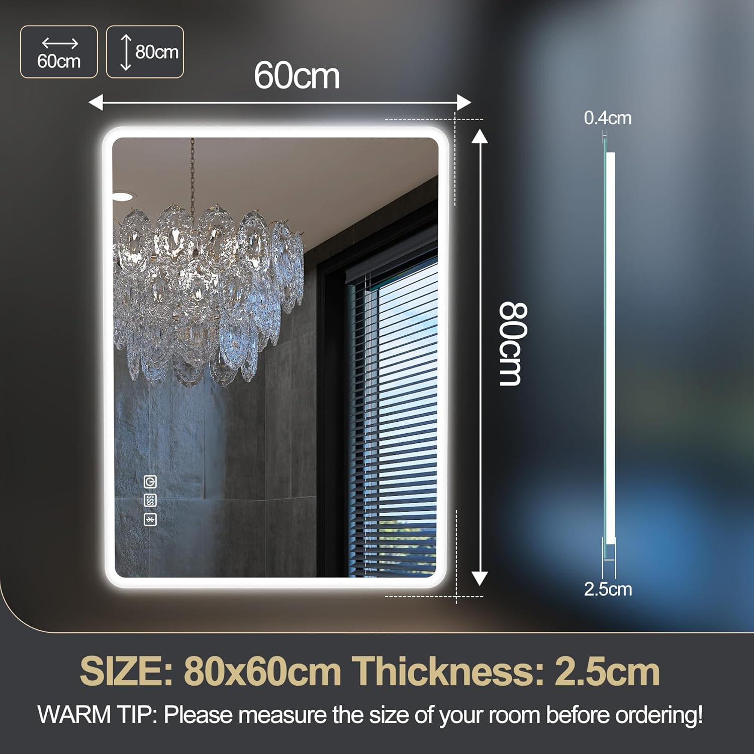 Miroir lumineux de salle de bain