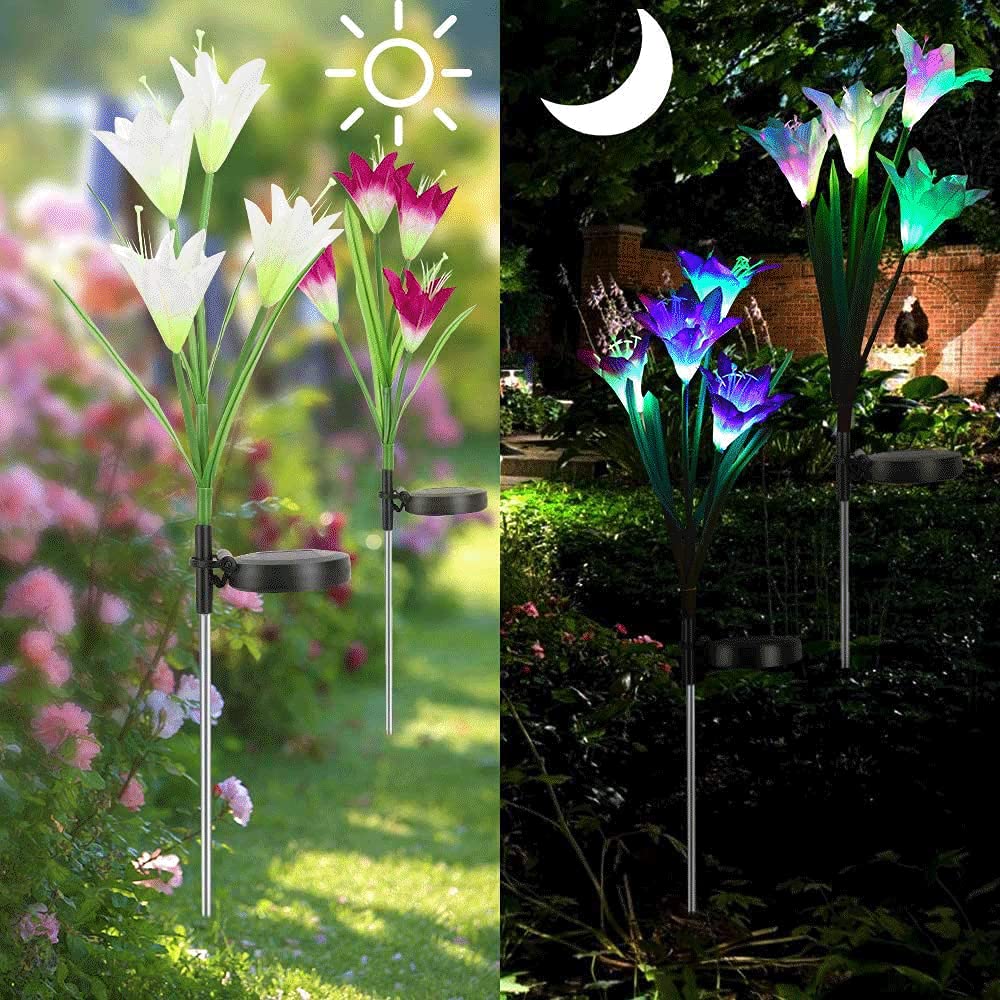 Luci solari da giardino a doppia testa, Luci solari impermeabili