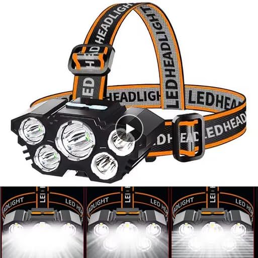 Lampe Frontale LED Rechargeable, 2 000 Lumens, Ultra Lumineuse, 5 Modes Et Ipx6 Classe Etanche Usb Lampe Frontale Rechargeable Reglable A 90 Pour Le Camping En Plein Air La Randonnee 85265370