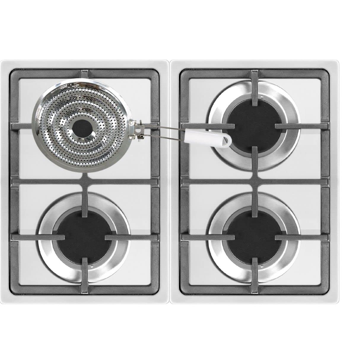 DAZZLEEX Edelstahl Wärmeverteilerplatte Für Induktion - 20cm Für Gas- & Elektroherde