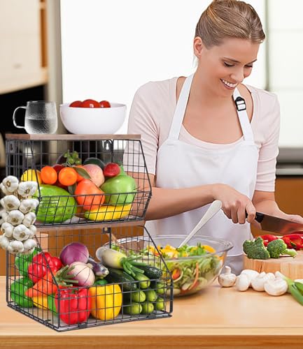 Relaxdays Cesto Portafrutta, Set Da 2 Cestini Intrecciati Porta Frutta, Verdura E Pane, 7x30x30 - Foto 11