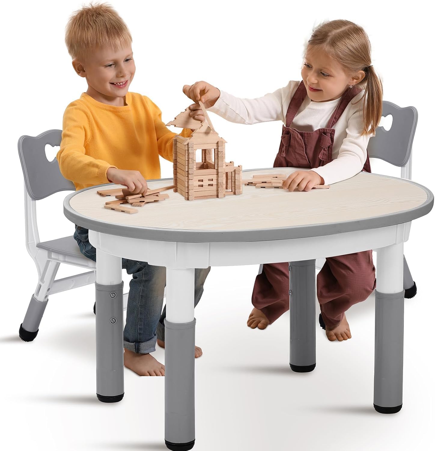 Kindertisch mit 2 Stühlen 4