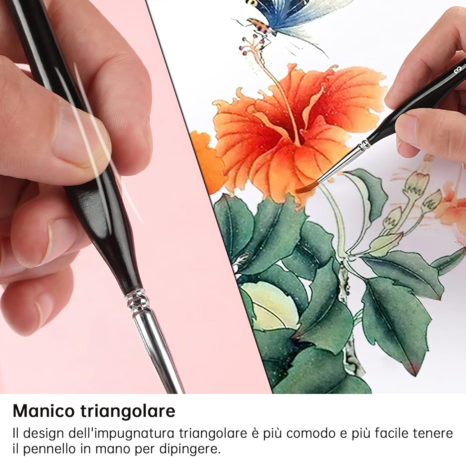 Set Di 11 Pennelli In Miniatura Per Dettagli - Per Acrilico, Acquerello, Olio, Modellismo E Nail Art - 3