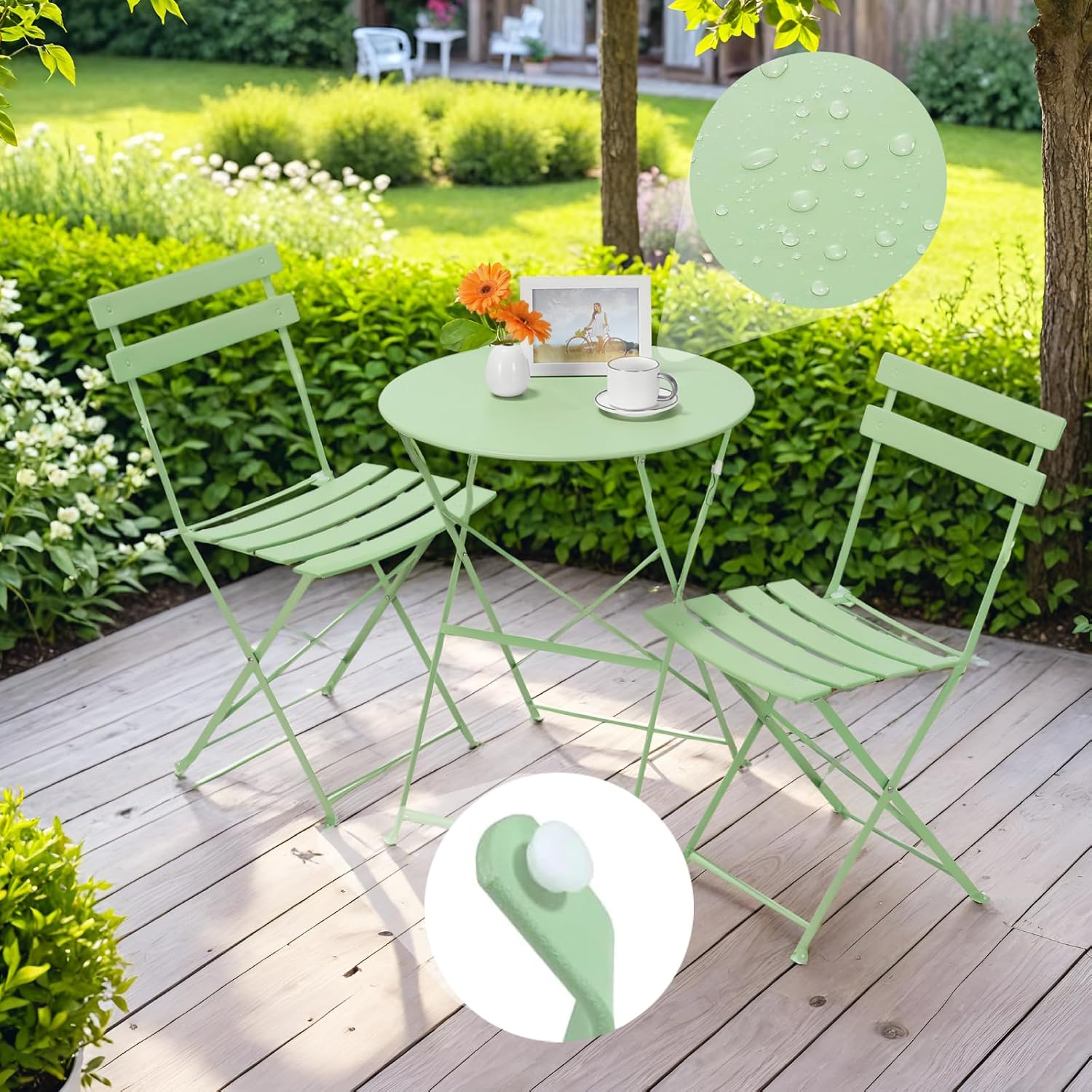 Tavolo e sedie da giardino